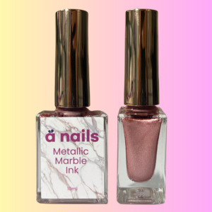 Metallic Marble Ink Rose Gold